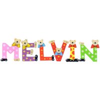 Playshoes Kinder Holz-Buchstaben Namen-Set MELVIN - sortiert von Playshoes