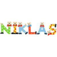 Playshoes Kinder Holz-Buchstaben Namen-Set NIKLAS - sortiert von Playshoes