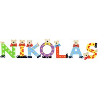 Playshoes Kinder Holz-Buchstaben Namen-Set NIKOLAS - sortiert von Playshoes