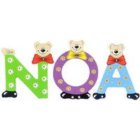 Playshoes Kinder Holz-Buchstaben Namen-Set NOA - sortiert von Playshoes