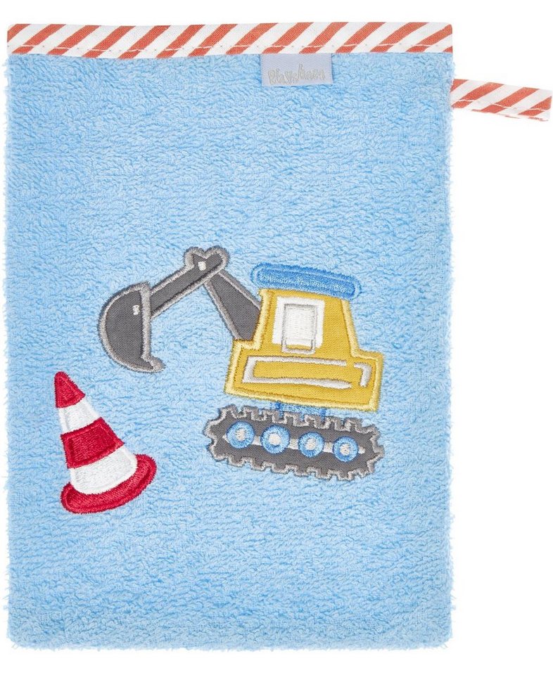 Playshoes Waschhandschuh Frottee-Waschhandschuh Bagger von Playshoes
