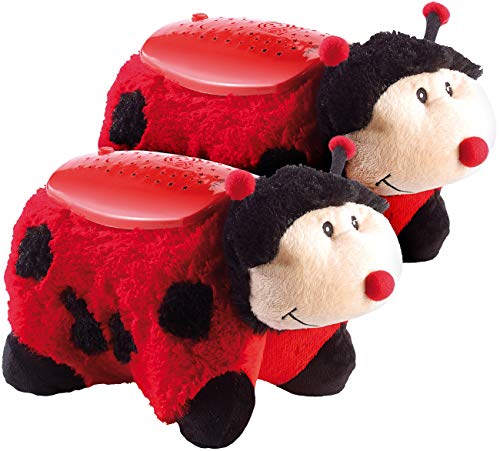 Playtastic Kinder Stern Projektoren: 2er-Set Marienkäfer Florian mit Sternen-Projektionen & Farbwechslern (Baby Projektor, Sternenlicht Leuchte, Nachtlichter Plüschtiere Einschlafhilfen) von Playtastic
