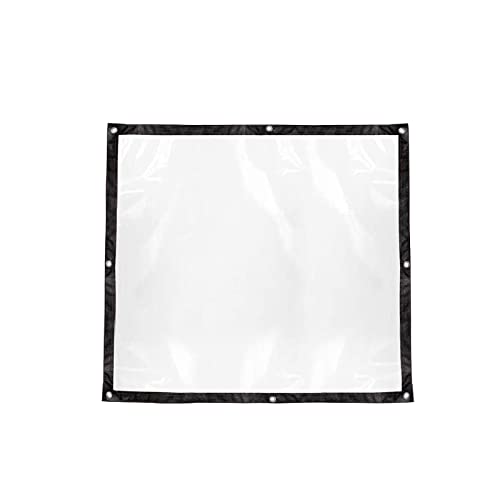 1 x 1 m Transparente, Wasserdichte Abdeckplane, Robuste Kunststoffplane mit Ösen, Transparente Plane, Kunststofffolienabdeckung für Gewächshauszubehör von Plcnn