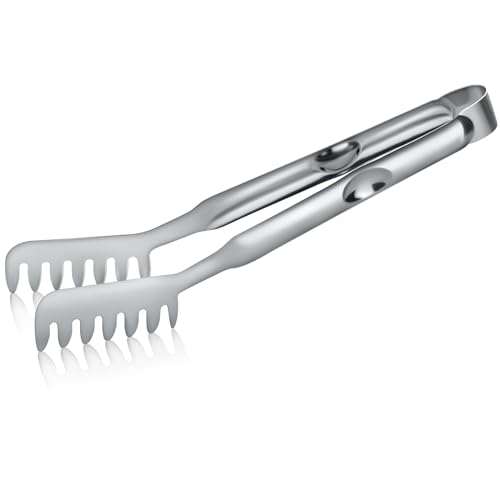 Pleafind 29 cm Pastazange, Nudelzange mit geriffelten Griffen, Edelstahl-Pastazange, bequem und einfach zu greifen, Küchen-Nudel-Clip, Spaghetti-Clips zum Kochen und Grillen und Backen Pleafind 29 cm Pastazange, Nudelzange mit geriffelten Griffen, Edelstahl-Pastazange, bequem und einfach zu greifen, Küchen-Nudel-Clip, Spaghetti-Clips zum Kochen und Grillen und Backen von Pleafind