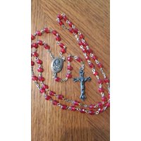 Jahrgang Saint Therese Rosary "Bete Für Uns" Rot von PleasantStreetPicker