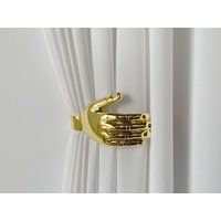 Gold Hand Vorhang Haken, Krawatten, Metall Haken von PleasantValleyDecor