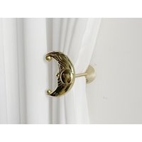 Mond Metallhaken, Vorhanghalter, Kleiderhaken, Wandhaken Aus Massivem Messing von PleasantValleyDecor