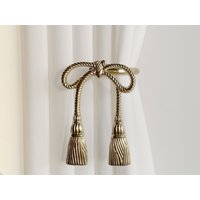 Quaste Metallhaken, Messinghaken, Vorhang Rückwand Krawatten, Geschenk Für Mama von PleasantValleyDecor