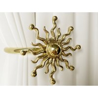 Sonnenförmige Vorhanghaken, Messingvorhanghaken, Vorhanghalter, Metallhaken von PleasantValleyDecor