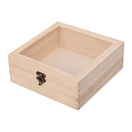 Pleayietoopiatiey Holzkiste Schmuckvitrine Aufbewahrungsbox mit Glasdeckel 20 x 20 x 8 cm, 20 x 20 x 8 cm Pleayietoopiatiey Holzkiste Schmuckvitrine Aufbewahrungsbox mit Glasdeckel 20 x 20 x 8 cm, 20 x 20 x 8 cm von Pleayietoopiatiey