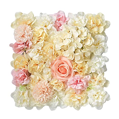 Pleayietoopiatiey Künstliche Blume, Wandpaneel, Seidenrose, für Hochzeit, Party, Dekoration, Gelb, Rosa, Typ 1, 38,1 x 38,1 cm Pleayietoopiatiey Künstliche Blume, Wandpaneel, Seidenrose, für Hochzeit, Party, Dekoration, Gelb, Rosa, Typ 1, 38,1 x 38,1 cm von Pleayietoopiatiey