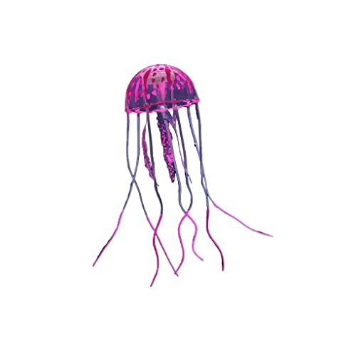 Pleayietoopiatiey Künstliche Quallen aus Silikon, Ersatz für Büro, Restaurant, Aquarium, Dekoration, Ornament, Violett von Pleayietoopiatiey