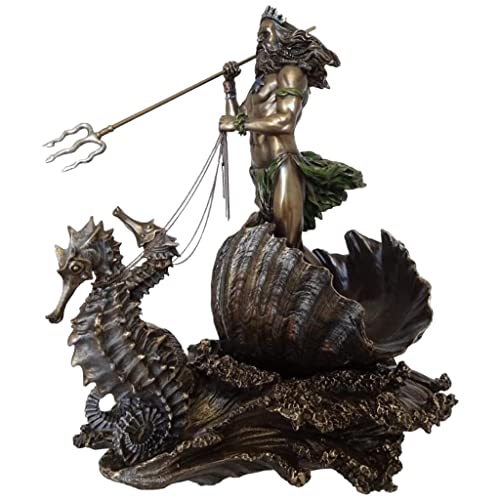 Pleayietoopiatiey Poseidon Griechischer Gott des Meeres Statue Kunstharz Kunst Neptun auf Seepferdchen Figur Pleayietoopiatiey Poseidon Griechischer Gott des Meeres Statue Kunstharz Kunst Neptun auf Seepferdchen Figur von Pleayietoopiatiey