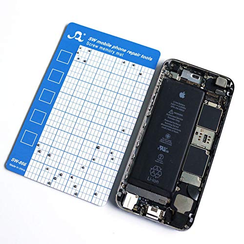 Magnetische Schraubmatte Memory Chart Phone Repair Work Pad für iPhone iPad Tablet Laptop Repair Tools, 145 x 90 mm von Plentoy