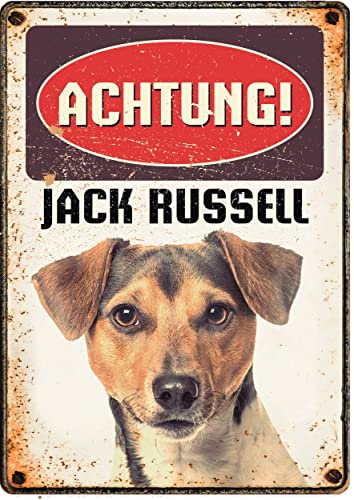 Plenty Gifts Metallschild Vintage Achtung Jack Russell von Plenty Gifts