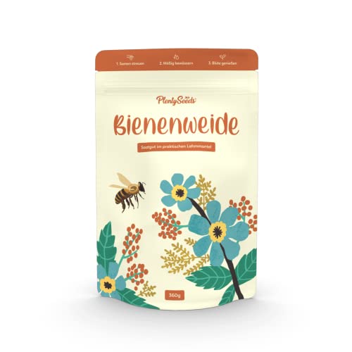 PlentySeeds Bienenweide Samen im Lehmmantel (360g): Blumenmischung ohne Aufwand, einfach streuen! von PlentySeeds