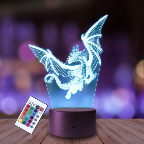 Plexido Nachtlicht Drachen Tessarion Drachenlinie Illusion Lampe 3D Nachttischlampe Geschenk für Kinder Personalisiert Graveur Weltraum Kinderzimmer LED Licht Fernbedienung 16 Farbwechsel Plexido Nachtlicht Drachen Tessarion Drachenlinie Illusion Lampe 3D Nachttischlampe Geschenk für Kinder Personalisiert Graveur Weltraum Kinderzimmer LED Licht Fernbedienung 16 Farbwechsel von Plexido