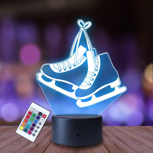 Plexido Nachtlicht Rollschuhe Schlittschuhe Illusion Lampe 3D Nachttischlampe Geschenk für Kinder Personalisiert Graveur Weltraum Kinderzimmer LED Licht Fernbedienung 16 Farbwechsel Wohnzimmer Plexido Nachtlicht Rollschuhe Schlittschuhe Illusion Lampe 3D Nachttischlampe Geschenk für Kinder Personalisiert Graveur Weltraum Kinderzimmer LED Licht Fernbedienung 16 Farbwechsel Wohnzimmer von Plexido