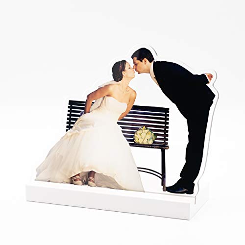 Plexipeople - Dein Foto als Fotofigur - aus 100% recyceltem Acrylglas - Einzigartige Fotogeschenke zur Geburt, Hochzeit uvm. M (max 20x25cm), Weiß von Plexipeople