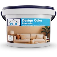 Plid® Design Innenfarbe Beige 2.5L, Design-Colour Kaffegenuss – Matte Wandfarbe für ca. 18 m² von Plid