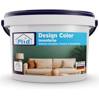 Plid® Design Innenfarbe Grün 2.5L für ca. 18 m² Design-Colour Waldnebel - Bunte Matte Wandfarbe von Plid