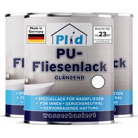 Fliesenlack 2,25l Weiß glänzend - für ca. 23m² / Fliesenfarbe Lack - Küche/Bad von Plid