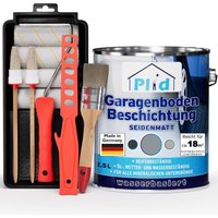 Garagenbodenbeschichtung Set 2,5L Silbergrau, für 18m² /Bodenbeschichtung Beton von Plid