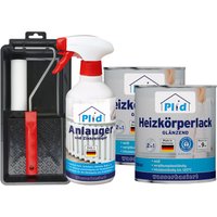 Premium Heizkörperlack LF Thermolack weiß Glänzend Set Weiß von Plid