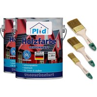 Premium Holzfarbe Holzlack Farbe für Holz Pinsel Schwedenrot von Plid