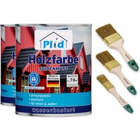 Premium Holzfarbe Holzlack Farbe für Holz Pinsel Taubenblau von Plid