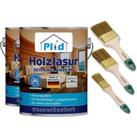 Premium Holzlasur Holzschutzlasur Holzschutz Lasurpinsel Grau von Plid