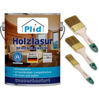 Holzlasur 2,5l Teak für ca. 25m² + Lasurpinselset 3-tlg. /Holzschutzlasur Lasur Holzlasur 2,5l Teak für ca. 25m² + Lasurpinselset 3-tlg. /Holzschutzlasur Lasur von Plid