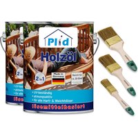 Holzöl 5L Bankirai - für ca. 50m² + Pinselset 3-tlg / Holz Pflegeöl Gartenmöbel Holzöl 5L Bankirai - für ca. 50m² + Pinselset 3-tlg / Holz Pflegeöl Gartenmöbel von Plid