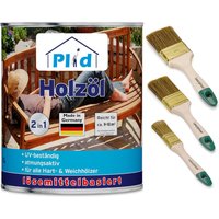Holzöl 1L Teak - für ca. 10m² + Pinselset 3-tlg /Holzschutz Pflegeöl Gartenmöbel Holzöl 1L Teak - für ca. 10m² + Pinselset 3-tlg /Holzschutz Pflegeöl Gartenmöbel von Plid