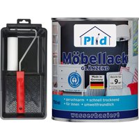 Möbellack Set 0,75L Weiß Glänzend / Türenlack Holzlack Spielzeugfarbe Acryllack von Plid