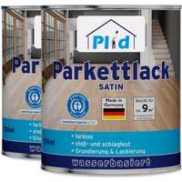Parkettlack 1,5L Farblos Satin, für ca. 18m² / Parkettsiegel Klarlack Holzlack von Plid