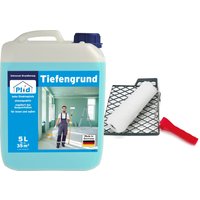 Tiefengrund bläulich 5L Set inkl. Anstreichset - Grundierung für Beton - Haftgrund Tiefengrund bläulich 5L Set inkl. Anstreichset - Grundierung für Beton - Haftgrund von Plid