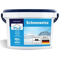 Schneeweiß Wanfarbe innen - 10L für ca. 60m² / Deckenfarbe Innenfarbe weiß von Plid