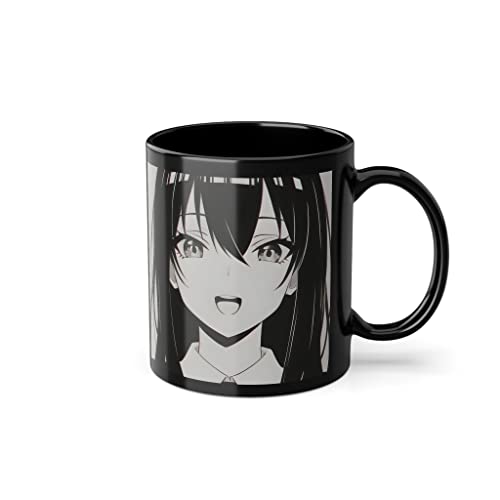Anime Girl Tasse In Schwarz Beidseitig Bedruckt Otaku Kaffeetasse Kawaii Kaffeebecher Japan Deko Anime Merch Geschenk Idee Manga Becher von PlimPlom