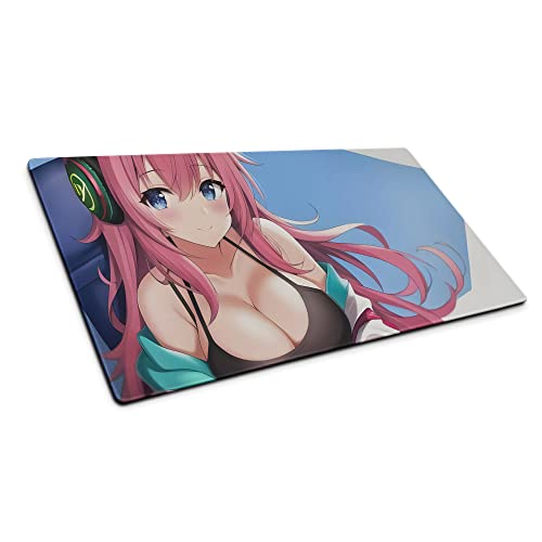 Anime Mauspad XXL, Hochwertige Schreibtischunterlage, Mousepad Rutschfest, Gamer Maus Pad, Gaming PC Computer Zubehör, Manga Schreibtisch Matte (80x40cm) von PlimPlom