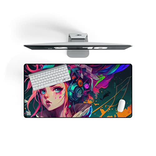 Anime Steampunk Gaming Mauspad XXL 80x40cm, Schreibtischunterlage Rutschfest, PC Gamer Mousepad, Maus Pad Groß, Computer Zubehör, Schreibtischmatte, Anime Merch von PlimPlom