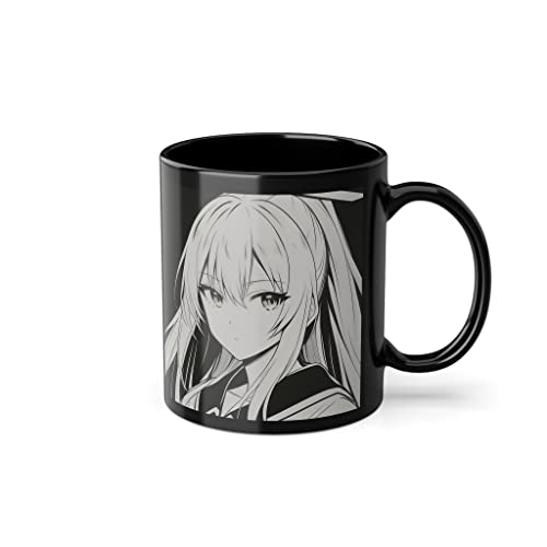 Anime Tasse Beidseitig Bedruckt In Schwarz Otaku Kaffeetasse Japan Kaffeebecher Kawaii Deko Anime Merch Manga Geschenk Idee von PlimPlom