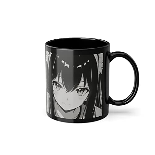 Anime Tasse Beidseitig Bedruckt In Schwarz Otaku Kaffeetasse Kawaii Kaffeebecher Japanische Deko Anime Merch Manga Geschenk Idee von PlimPlom