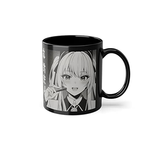 Anime Tasse In Schwarz Beidseitig Bedruckt Kawaii Kaffeetasse Otaku Kaffeebecher Japan Deko Anime Merch Geschenk Idee Manga Becher von PlimPlom