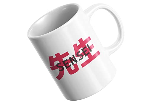 Anime Tasse - Sensei Japan Tasse - Manga Tasse Weiß Beidseitig Bedruckt - Otaku Merch - Anime Merch von PlimPlom
