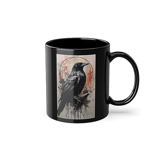 Gothic Rabe Tasse Schwarz - Viking Rabe Kaffeetasse 330ml - Beidseitig Bedruckt - Gothic Kaffeebecher - Küche Zubehör - Teetasse - Bürotasse - Mittelalter Wikinger Deko Gothic Rabe Tasse Schwarz - Viking Rabe Kaffeetasse 330ml - Beidseitig Bedruckt - Gothic Kaffeebecher - Küche Zubehör - Teetasse - Bürotasse - Mittelalter Wikinger Deko von PlimPlom