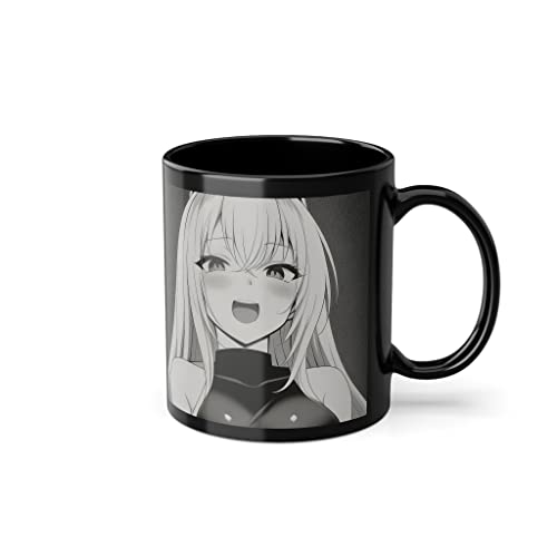 Manga Girl Tasse In Schwarz Beidseitig Bedruckt Otaku Kaffeetasse Kawaii Kaffeebecher Japanische Deko Anime Merch Geschenk Idee von PlimPlom