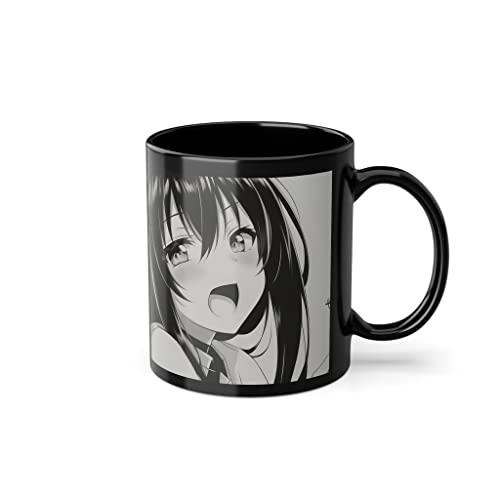 Manga Tasse In Schwarz Beidseitig Bedruckt Otaku Kaffeetasse Kawaii Ahegao Kaffeebecher Japan Deko Anime Merch Geschenk Idee von PlimPlom