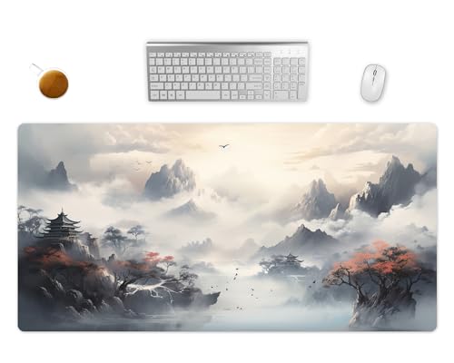 Mauspad XXL - Japan Landschaft Schreibtischunterlage - Gaming Mousepad Groß - Schreibtisch Matte In 2 Größen (3, 80x40cm) von PlimPlom