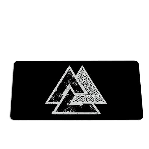 Mauspad XXL Wikinger Valknut - Schreibtischunterlage - Gaming Mousepad Groß - Schreibtisch Matte In 2 Größen - Tischunterlage Rutschfest (80x40cm) von PlimPlom